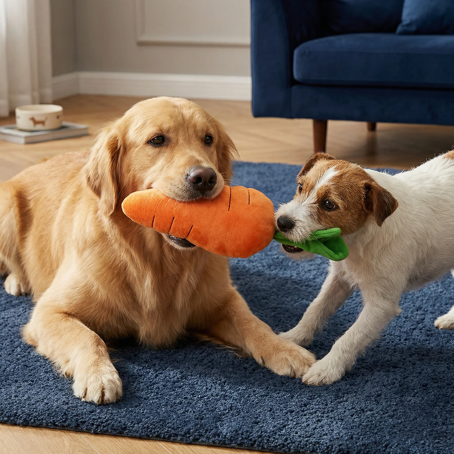 Soft Carrot Dog Toy