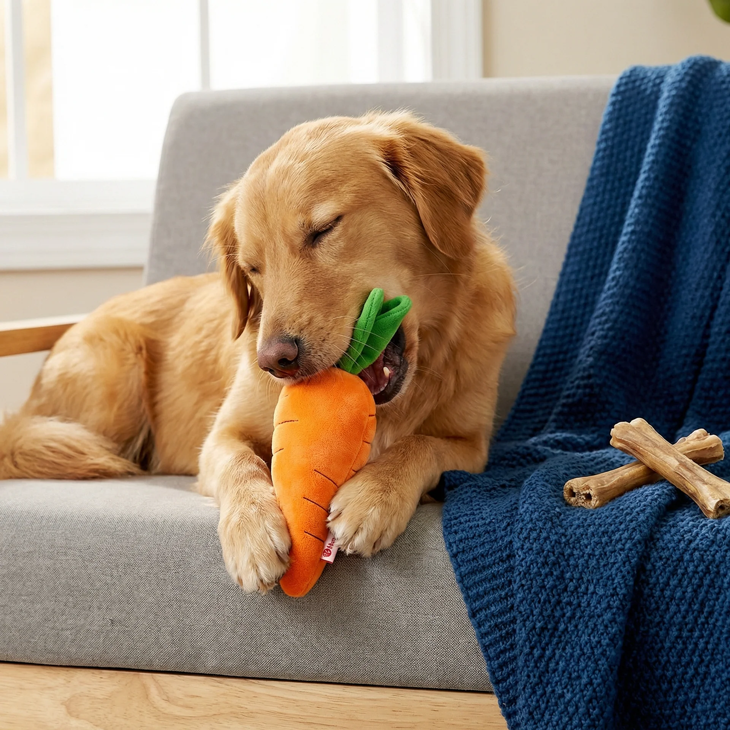 Soft Carrot Dog Toy